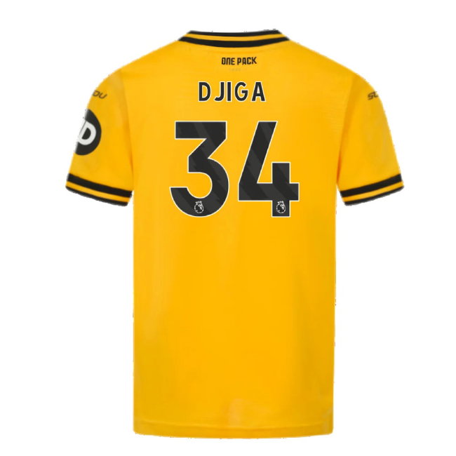 2024-2025 Wolves Home Shirt (Kids) (Djiga 34)-SoccerKits Hub | Buy Soccer Jerseys Online